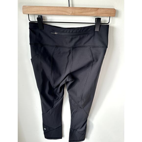 Lululemon Pace Rival High-Rise Crop 22" Size 4 Black - Picture 5 of 7